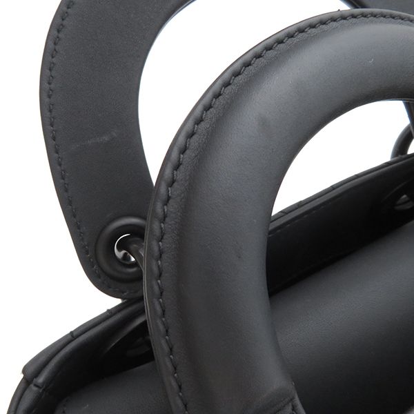 Christian Dior 2way Bag Lady Dior Mini Ultra Matte Calf Black Matte Black