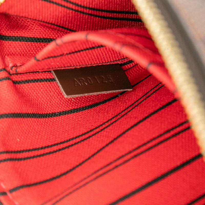 Louis Vuitton Damier Neverfull PM Attached Brown PVC Leather Women Louis Vuitton