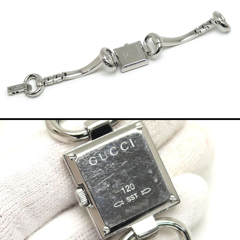 Gucci Tornavoni Quartz 4P Diamonds SS Brown Dial