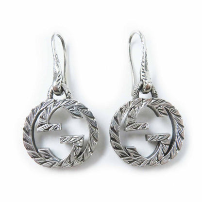 Gucci Interlocking G Arabesque Binaural Earrings Accessory Sv925 Silver With