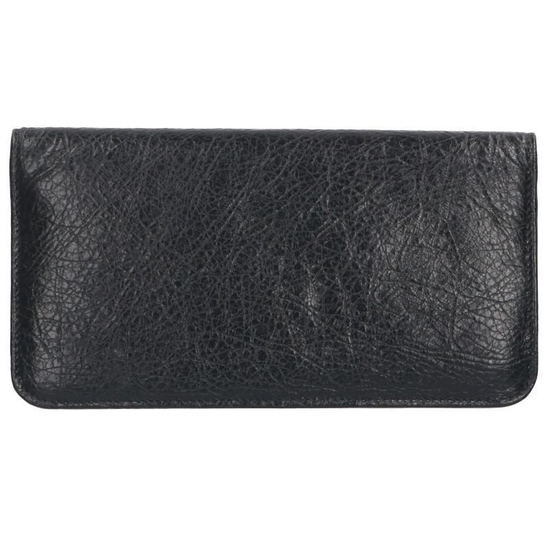 Balenciaga 765428 Monaco BB Logo Leather Long Wallet For Men