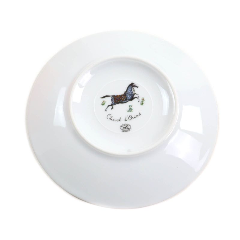 Hermes Chevaldrian Horse Tea Cup And Saucer Set Of 2 Tableware Multi With Box