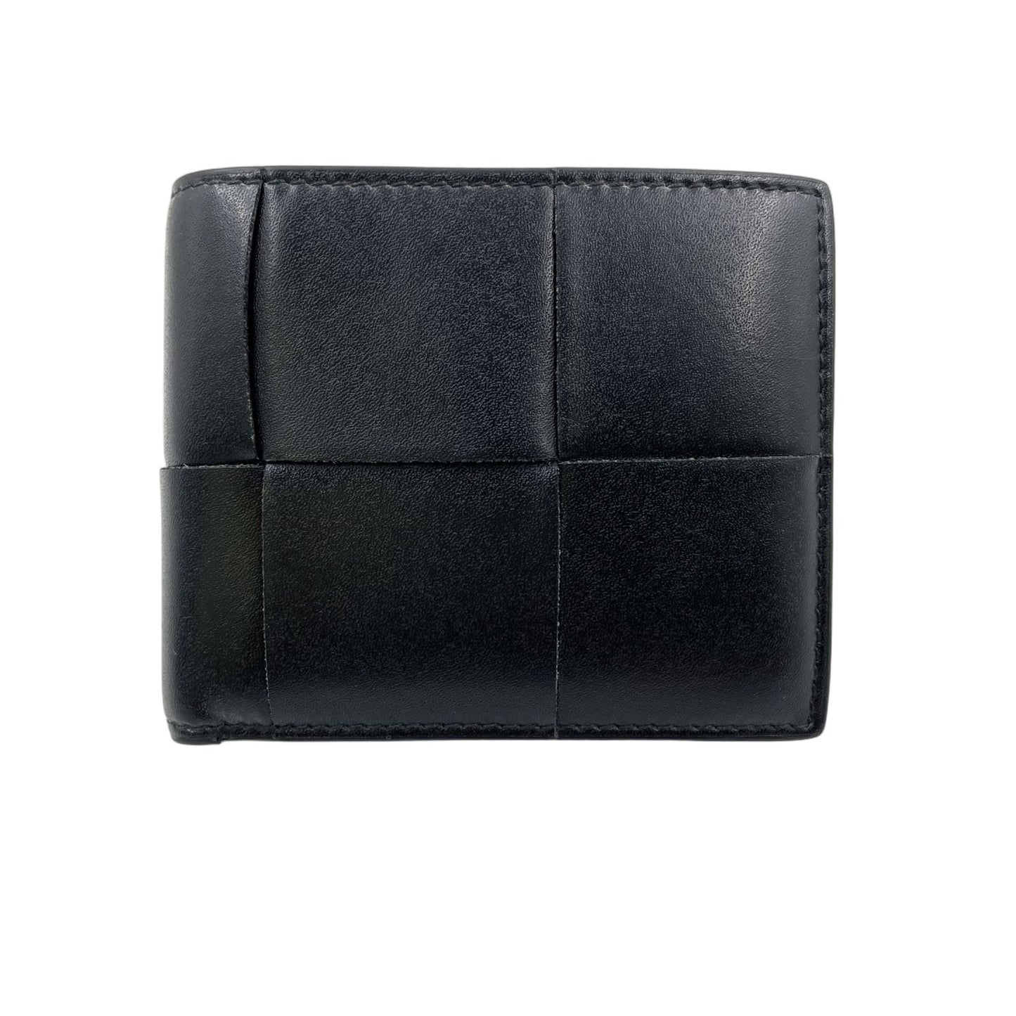Bottega Veneta Cassette with Coin Pass Bifold Leather Black Wallet