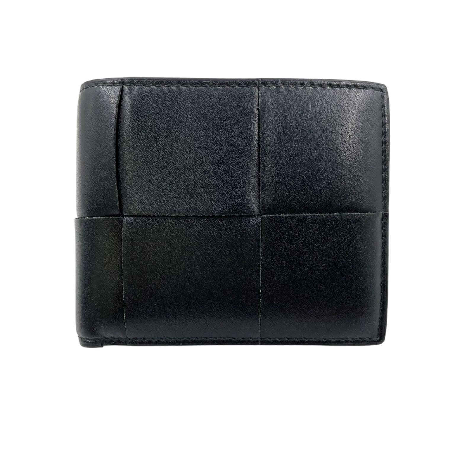Bottega Veneta Cassette with Coin Pass Bifold Leather Black Wallet