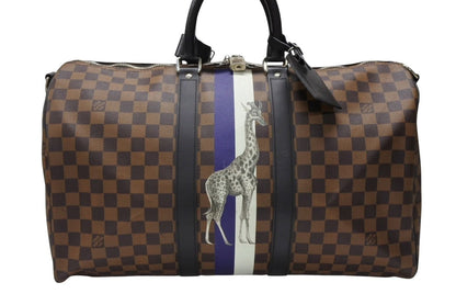 Louis Vuitton Boston Bag Keepall Bandouliere 45 Chapman Brazza Damier Canvas — view 2