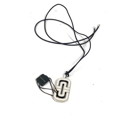 Bvlgari Bulgari Necklace Parentesi Logo Leather White