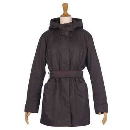 Prada Coat Hooded Cotton Nylon None Outerwear Rede
