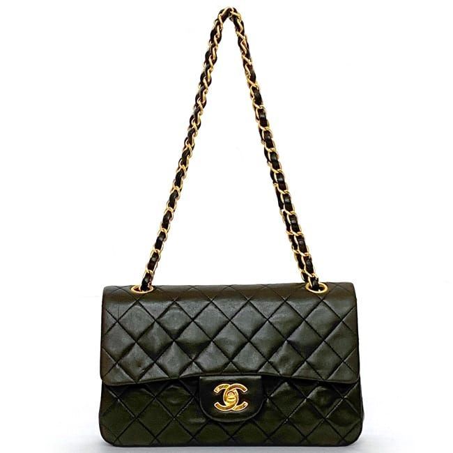 Chanel Chain Shoulder Bag F21080 Black Matelasse