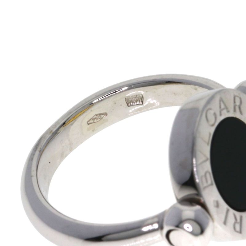 Bvlgari Flip Onyx Ring / Ring 18K White Gold 18K Yellow Gold Ladies