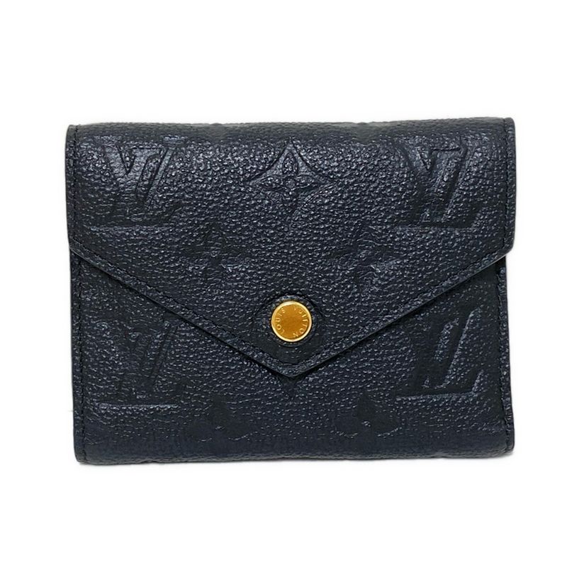 Louis Vuitton Monogram And Empreinte Portefeuille Victorine M64060 Noir Black
