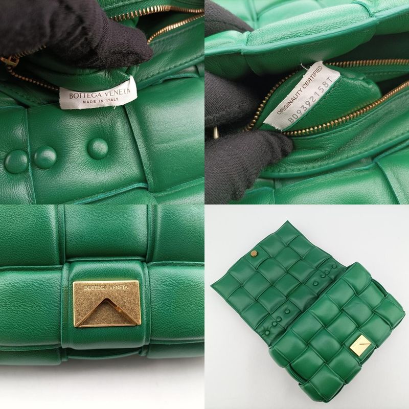 Bottega Veneta The Chain Cassette Green Lambskin B09392158t