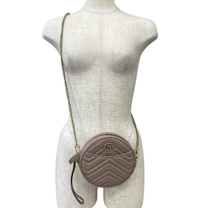 Gucci 575164 GG Marmont Chain Bag Shoulder Bag Mini Bag Circle Shape Shoulder