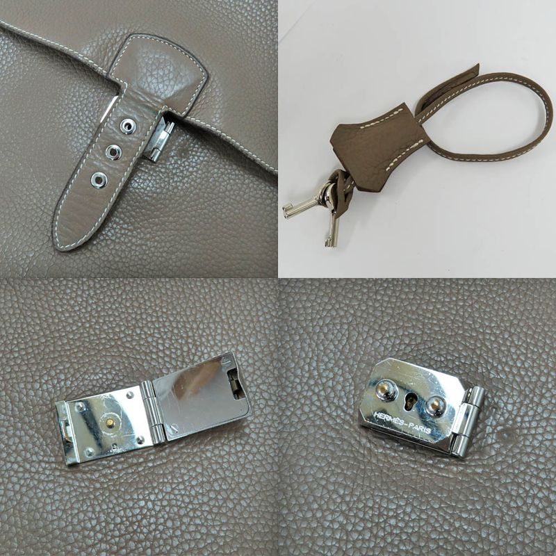 Hermes Sac A Depeches 38 Etoupe Taurillon Clemence F Stamp Svhardware