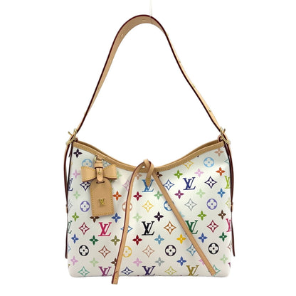 Louis Vuitton LV Takashi Murakami Carryall PM Monogram Multicolor Leather White