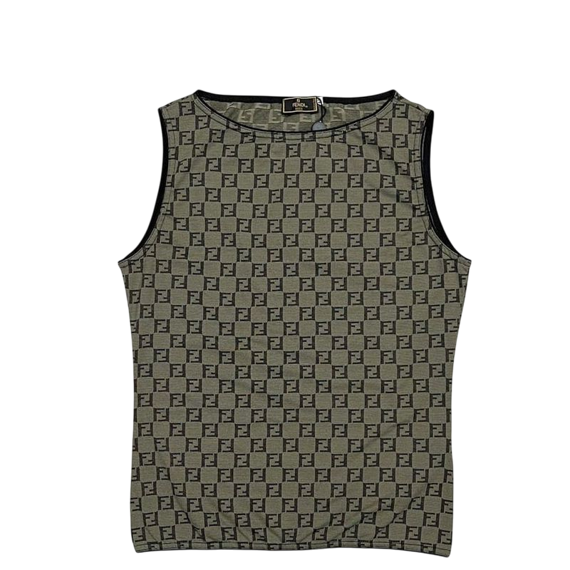 Fendi Sleeveless Khaki Green Zucchino 52 409 001