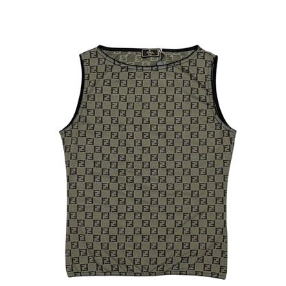 Fendi Sleeveless Khaki Green Zucchino 52 409 001