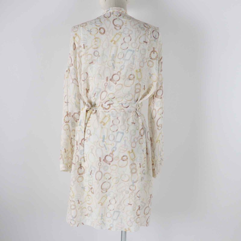 Hermes 23AW 3h0514dn 100% Silk Chaine D'ancre Design Do Re Boucles Pattern