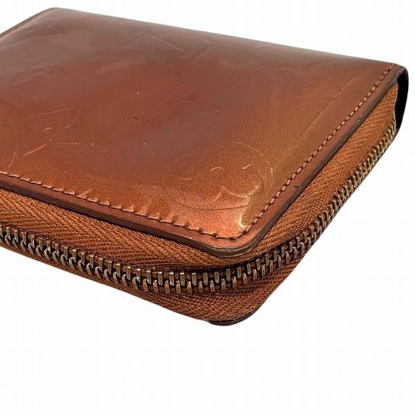 Louis Vuitton Monogram Vernis Blume M91152 Round Zipper Bifold Wallet Unisex