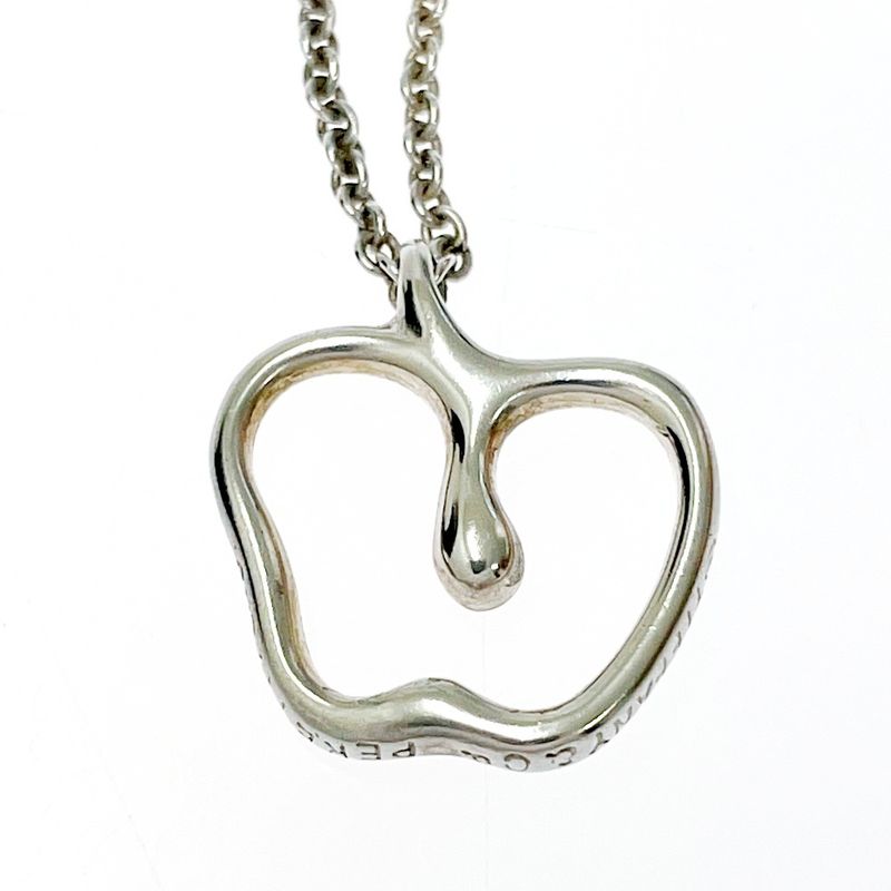 Tiffany & Co Silver Apple Motif Necklace 3.9g 925 Engraved 350101 Necklace