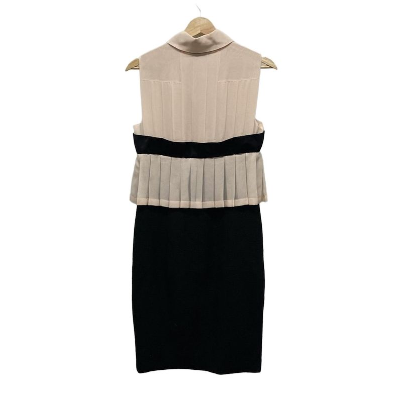 Chanel Dress Size 36 S Women - P35427 Pink Beige And Black Sleeveless / Knee