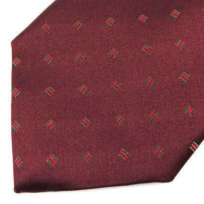 Gucci 406354) 100% Silk All-over Webline Design GG Pattern Lining Tie Bordeaux