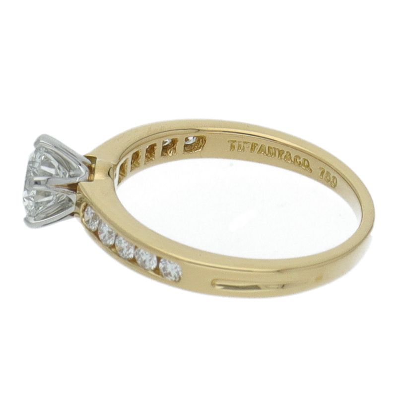Tiffany & Co Solitaire Diamond Ring D:0.62ct(#10) 18k Yellow Gold Ladies
