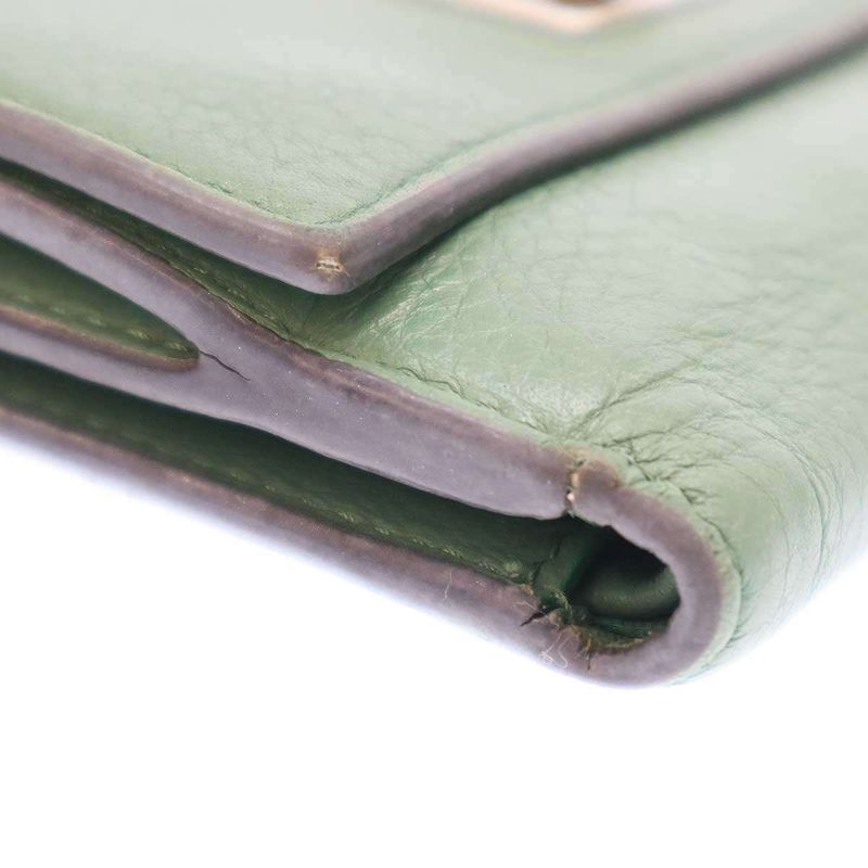 Fendi Peekaboo Wallet Peekaboo Leather Wallet 8m0438 A91b Green