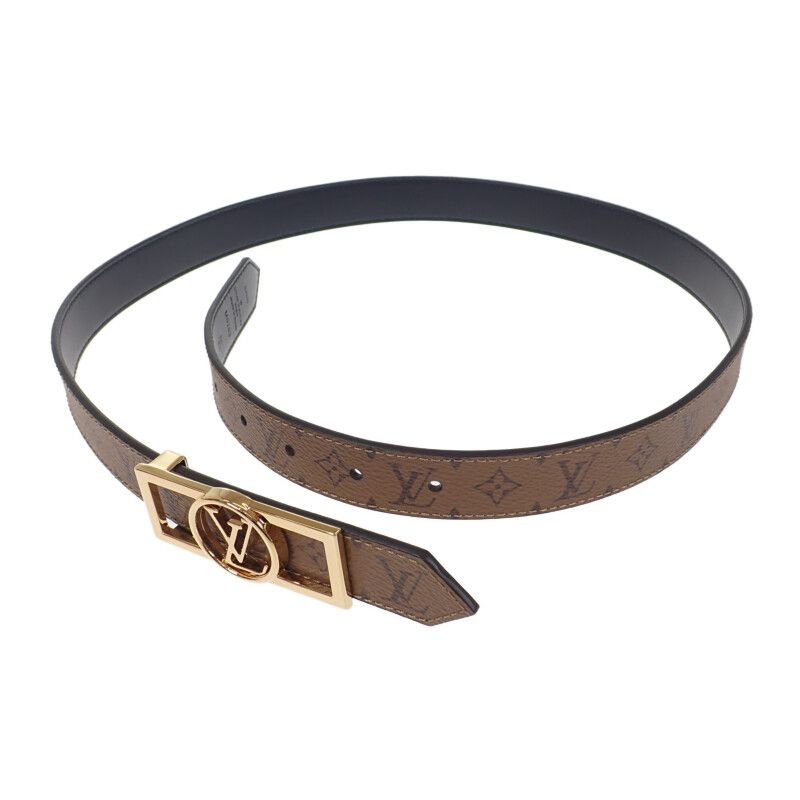 Louis Vuitton Dauphine 25mm (0.98in) Reversible 85 M0203v Monogram Belt Leather