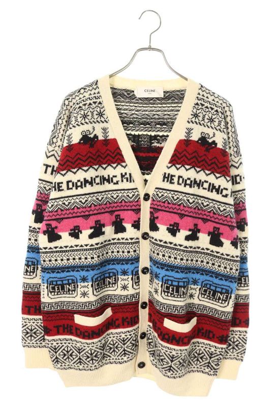 Celine 21SS 2a08l715m Wool Jacquard Loose Cardigan Men's M