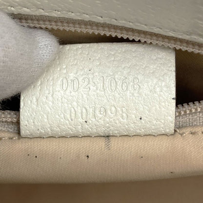 Gucci 002 1068 Handbag Elbow Bag Clean Jackie Line White Leather Fashion Women