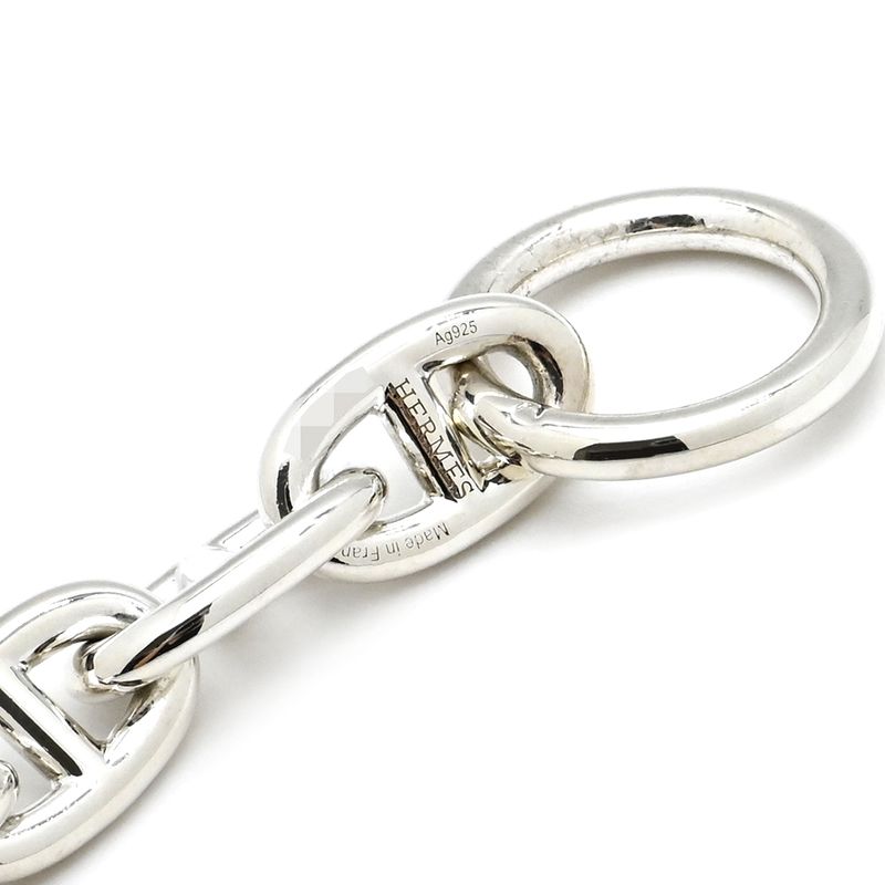 Hermes Bracelet Chaine D'ancre MM Silver 925 Silver 14 Frames Star Ring Silver