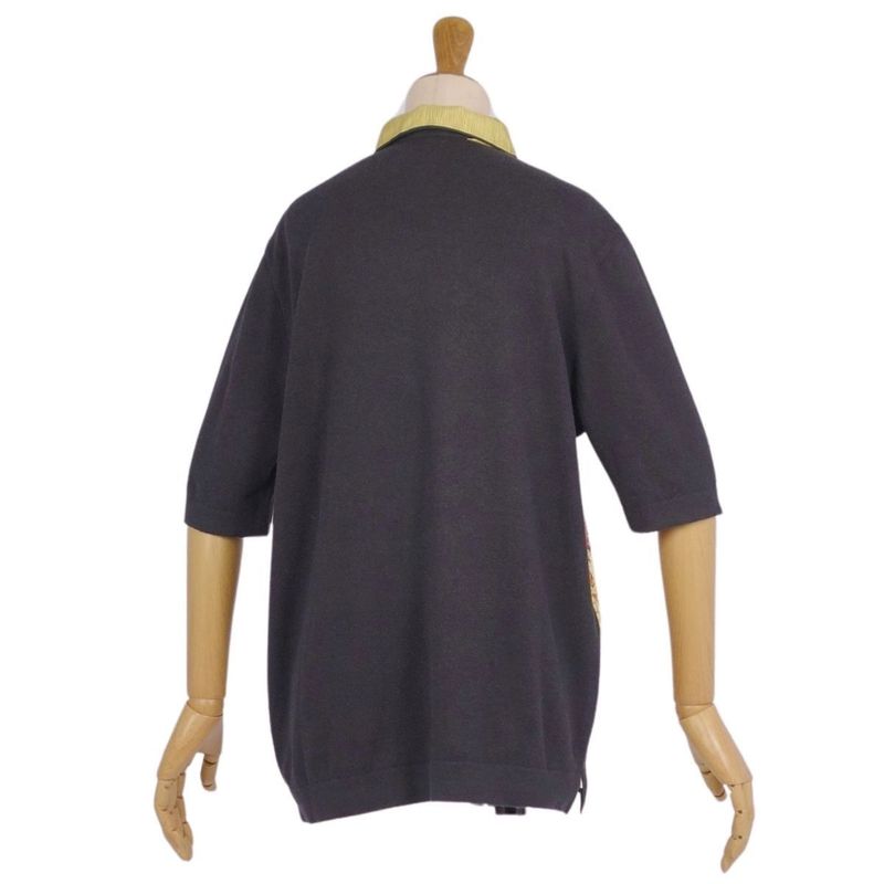 Vintage Hermes Shirt Blouse Short Sleeves All Knit