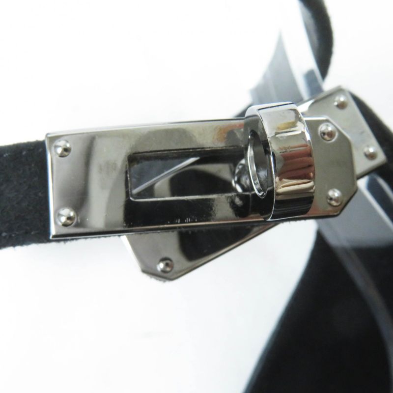 Hermes Baby 90 Silver Hardware Kelly Hardware Suede Leather Wedge