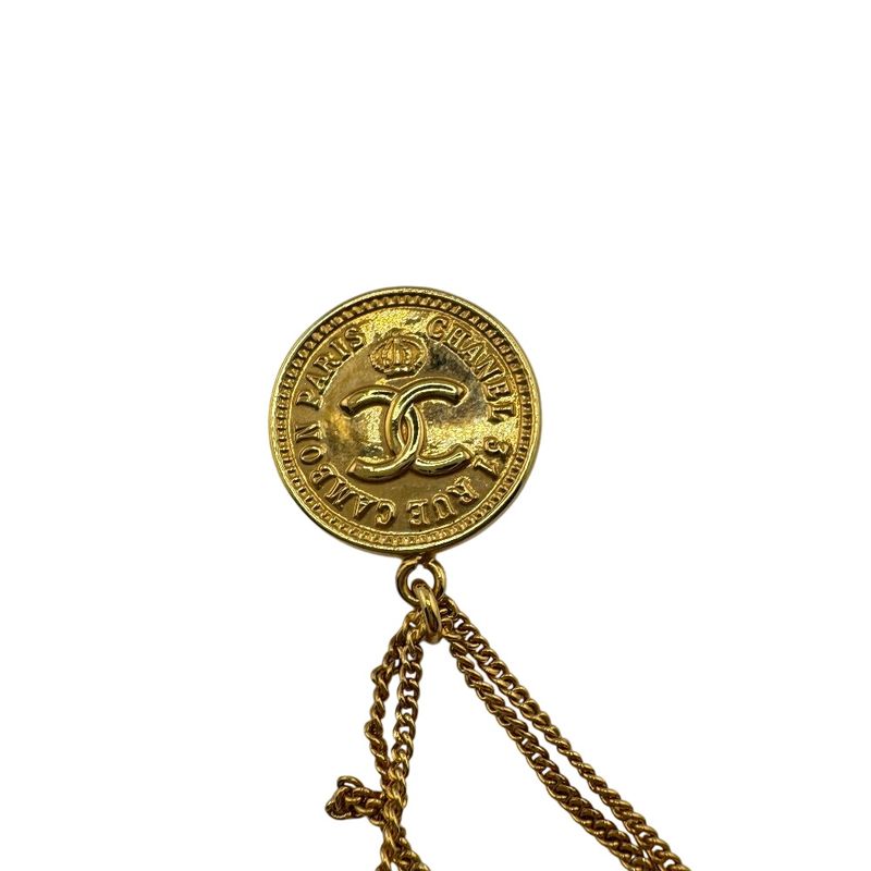 Chanel Matelasse 94P Coco Brooch Gold Ladies