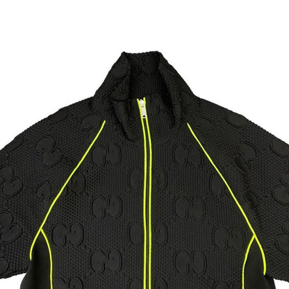 Gucci GG Stretch Jersey S Size Pants M Size 724491 Neon Blen Black Green Top