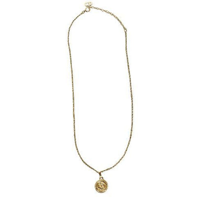Christian DIOR Necklace Round Gold Plated Gold