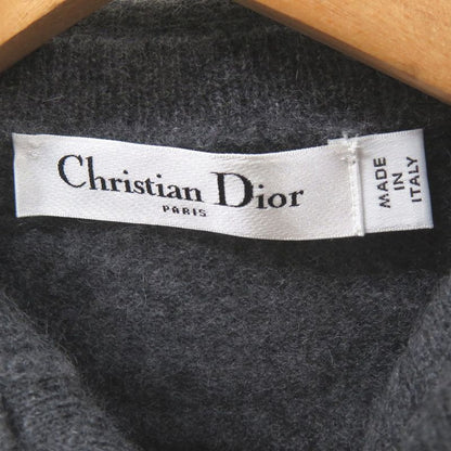 Christian Dior Cashmere Knit Pearl Button Long Sleeve 354s48am053 Sweater Gray