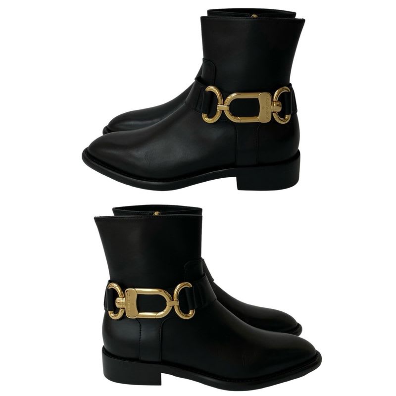 Louis Vuitton Waist Side Line Ankle Boots Logo Hardware