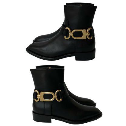 Louis Vuitton Waist Side Line Ankle Boots Logo Hardware