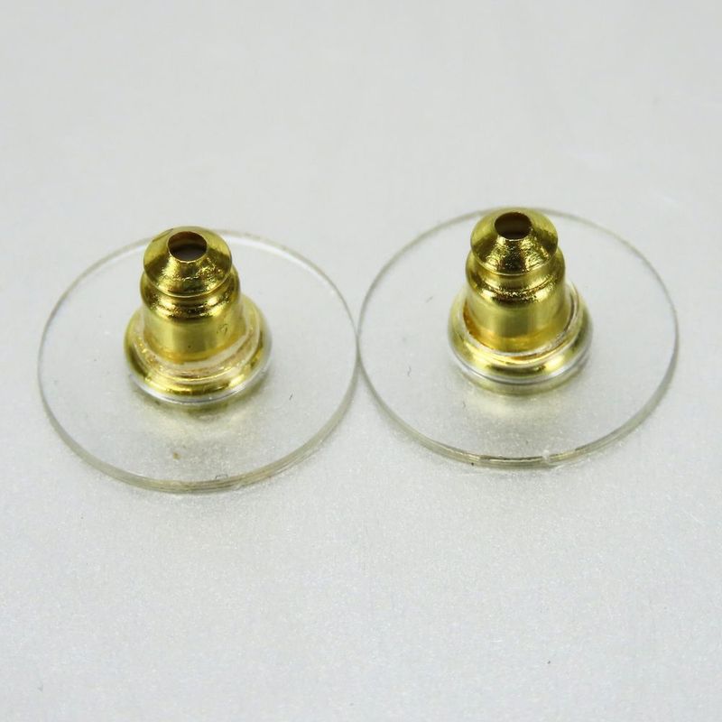 Chanel Earrings Coco Mark Metal Silver Heart Rhinestone C25P Ladies Women Chanel