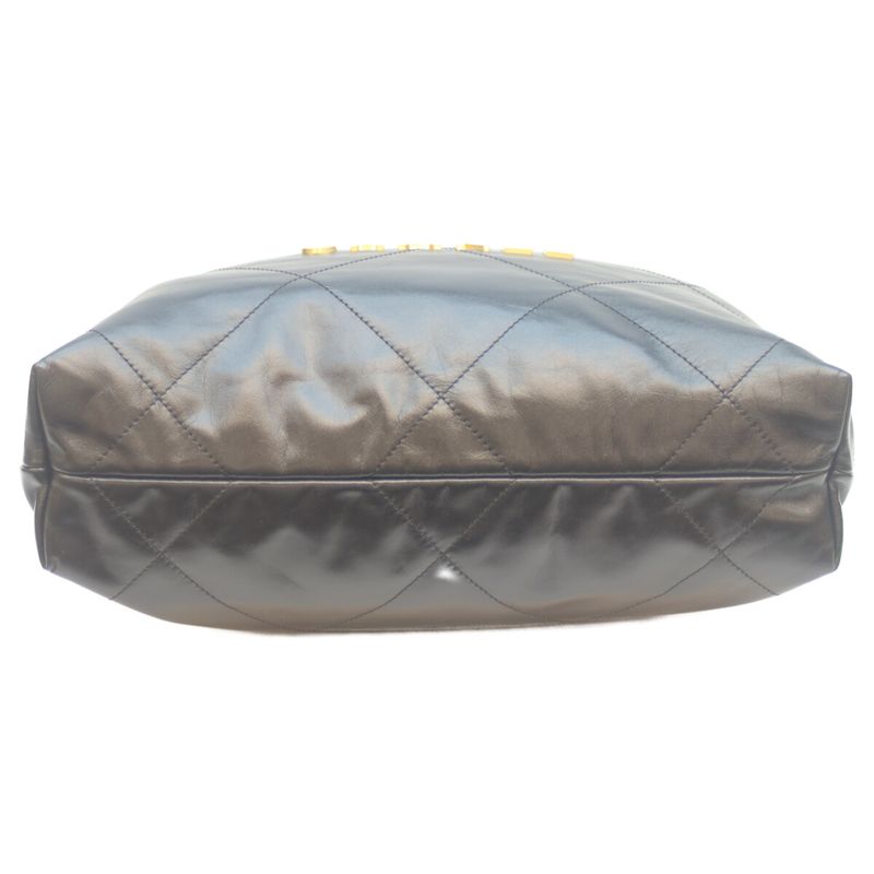 Chanel As3260 Black Shiny Calf Chanel 22 Small Ghardware