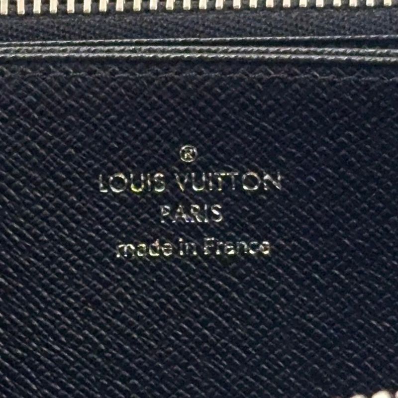 Louis Vuitton Zippy Wallet Epi Noir Black Leather Black Round Zipper Long