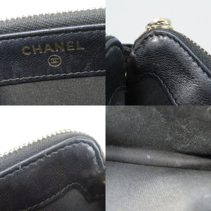 Chanel Shoulder Bag Chain Wallet Lamb Skin Black Gold Hardware Pochette