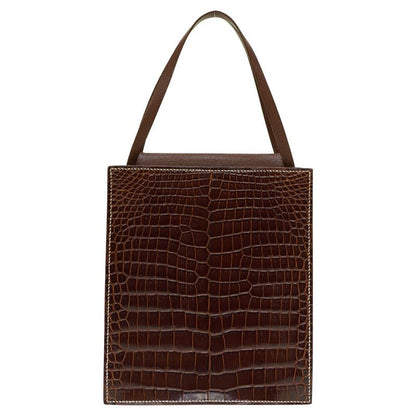 Hermes Lucy PM Tote Bag Niloticus/leather Brown 0125hermes