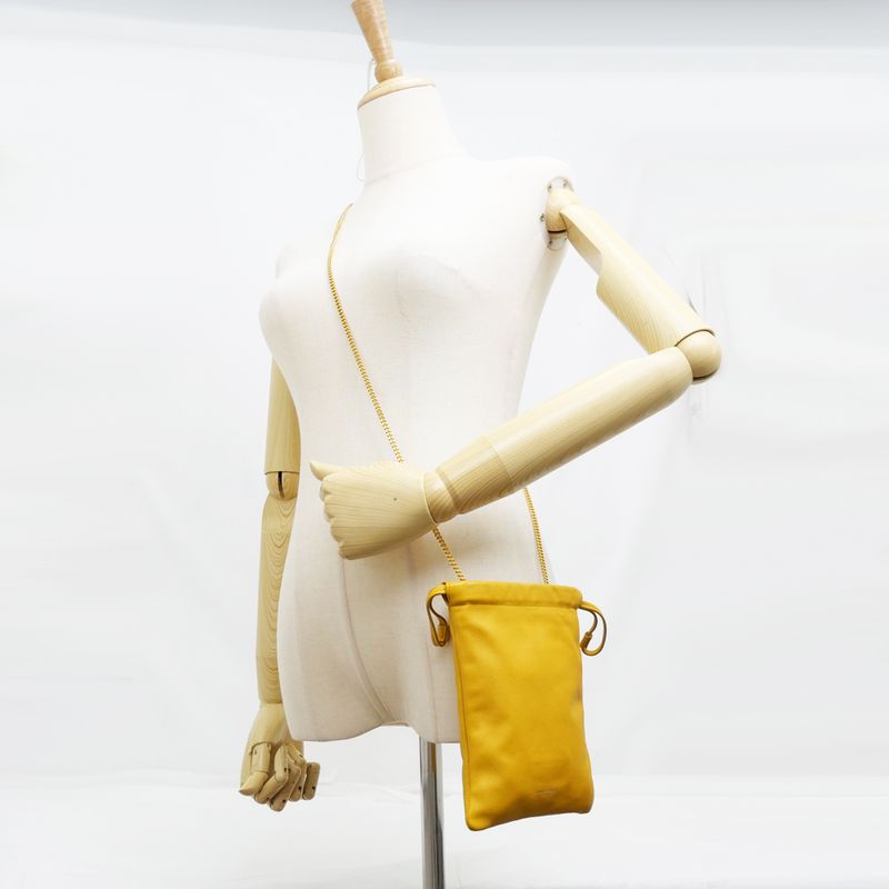 Saint Laurent Drost Ring Mini Chain Shoulder Bag Yellow - Yellow 640714