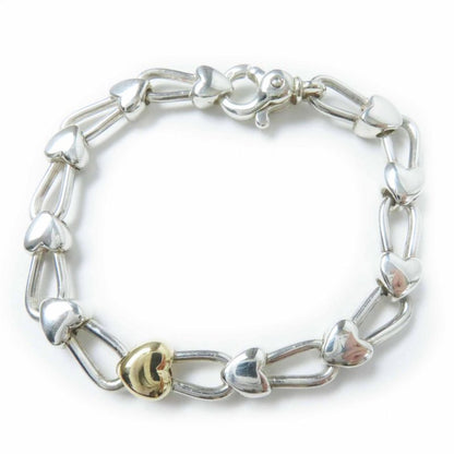 Tiffany & Co Vintage Heart Lock Combination Bracelet Sv925 750