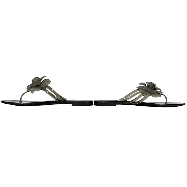 Chanel Sandals Black Camellia G26012x01618 Excellent Condition