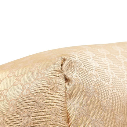 Gucci GG Canvas Handbag Tote Bag 267474 Beige Gold Canvas Leather Ladies Gucci