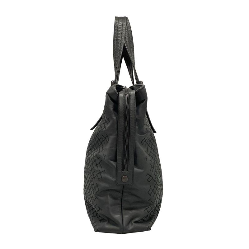 Bottega Veneta Intrecciato Dark Gray Leather Handbag