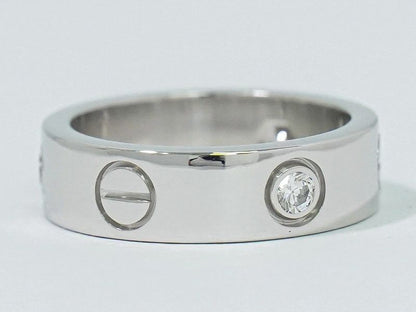 Authentic Cartier Love Diamond 3P 750 WG Ring 51 11 White Gold Accessories